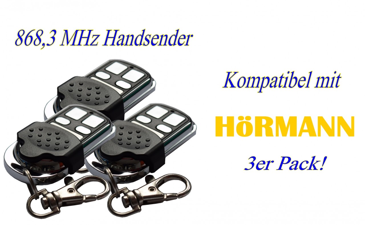 3x Schartec Handsender 868,3 MHz für Hörmann Antriebe